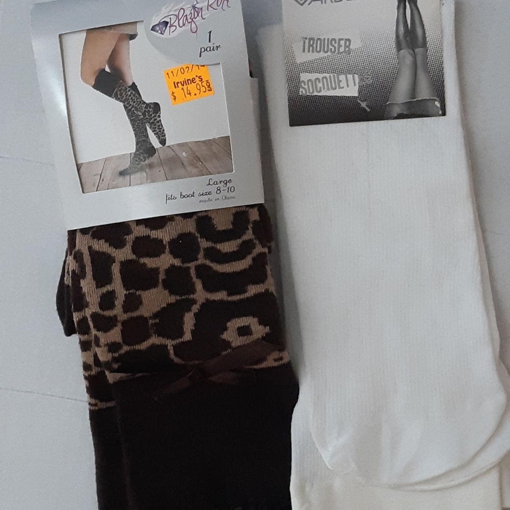 New. 2 pairs of knee high socks.